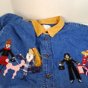 Bobbie Brooks, vintage denim long sleeve button down